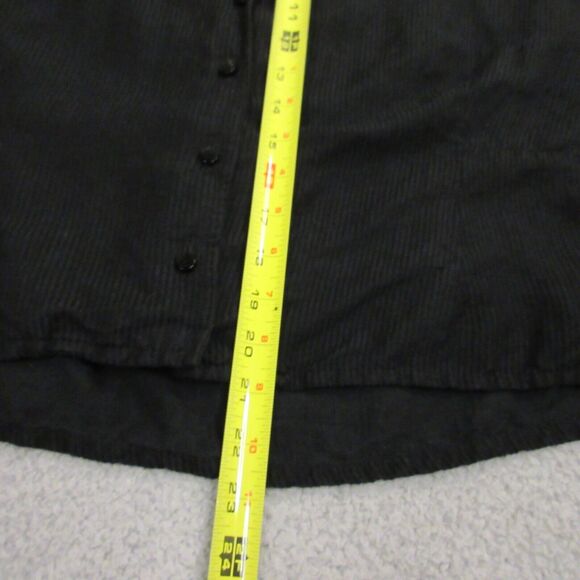 FLAX Jeanne Englehart Womens Linen Rayon Button Up Blouse Top size M Black - Picture 5 of 8